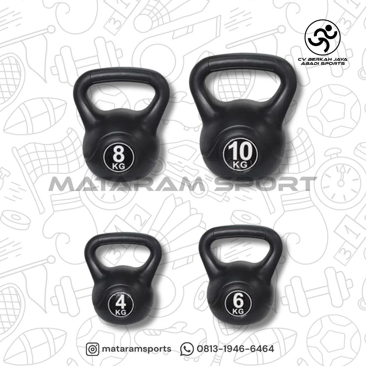 Kettlebell Dumbbell Barbel Angkat Beban Gym Fitness ROX  Deskripsi Singkat