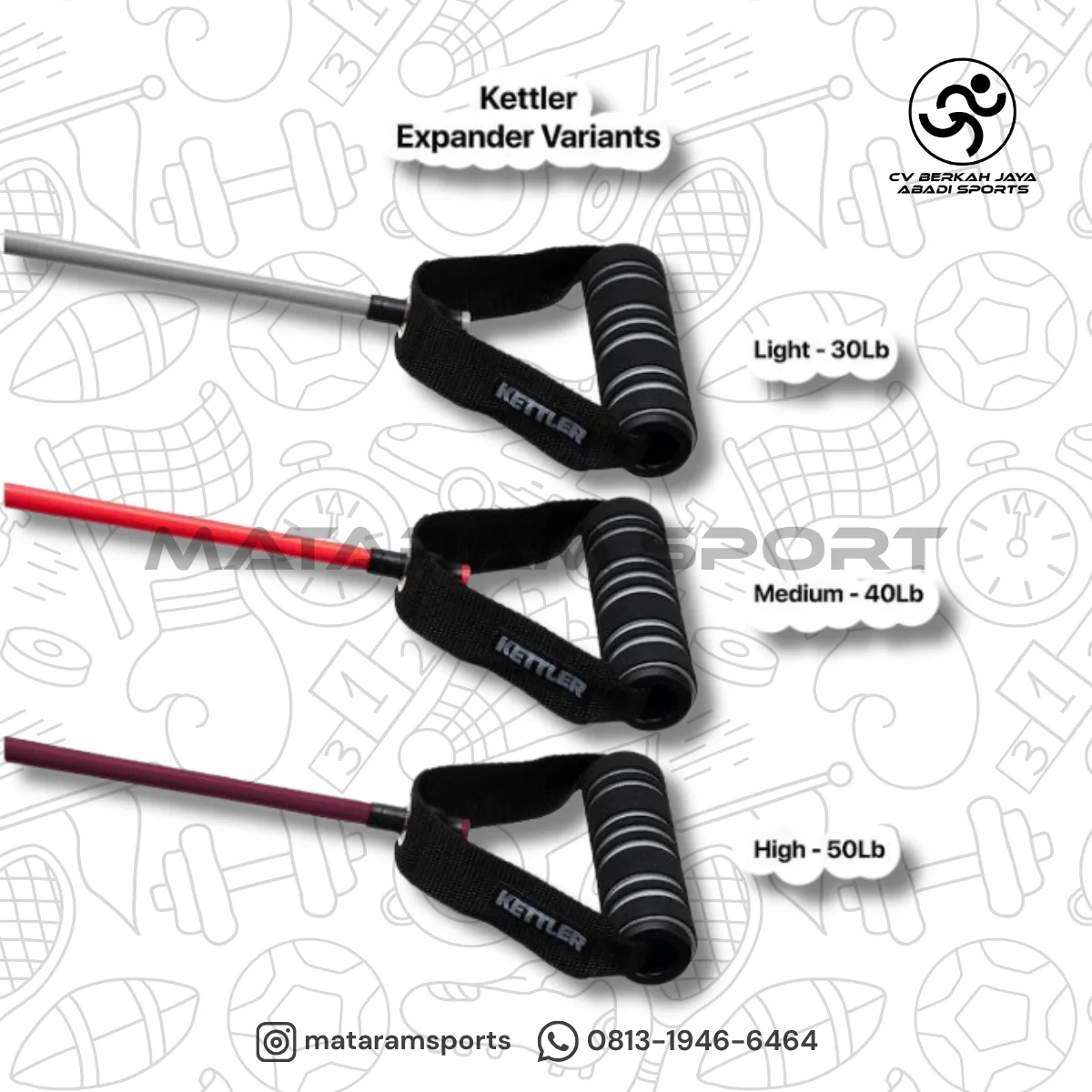 KETTLER Expander Tube Tension Tali Stretching 3