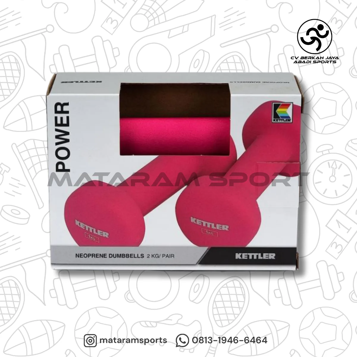 Kettler Neoprene Dumbell (2kg/pair)