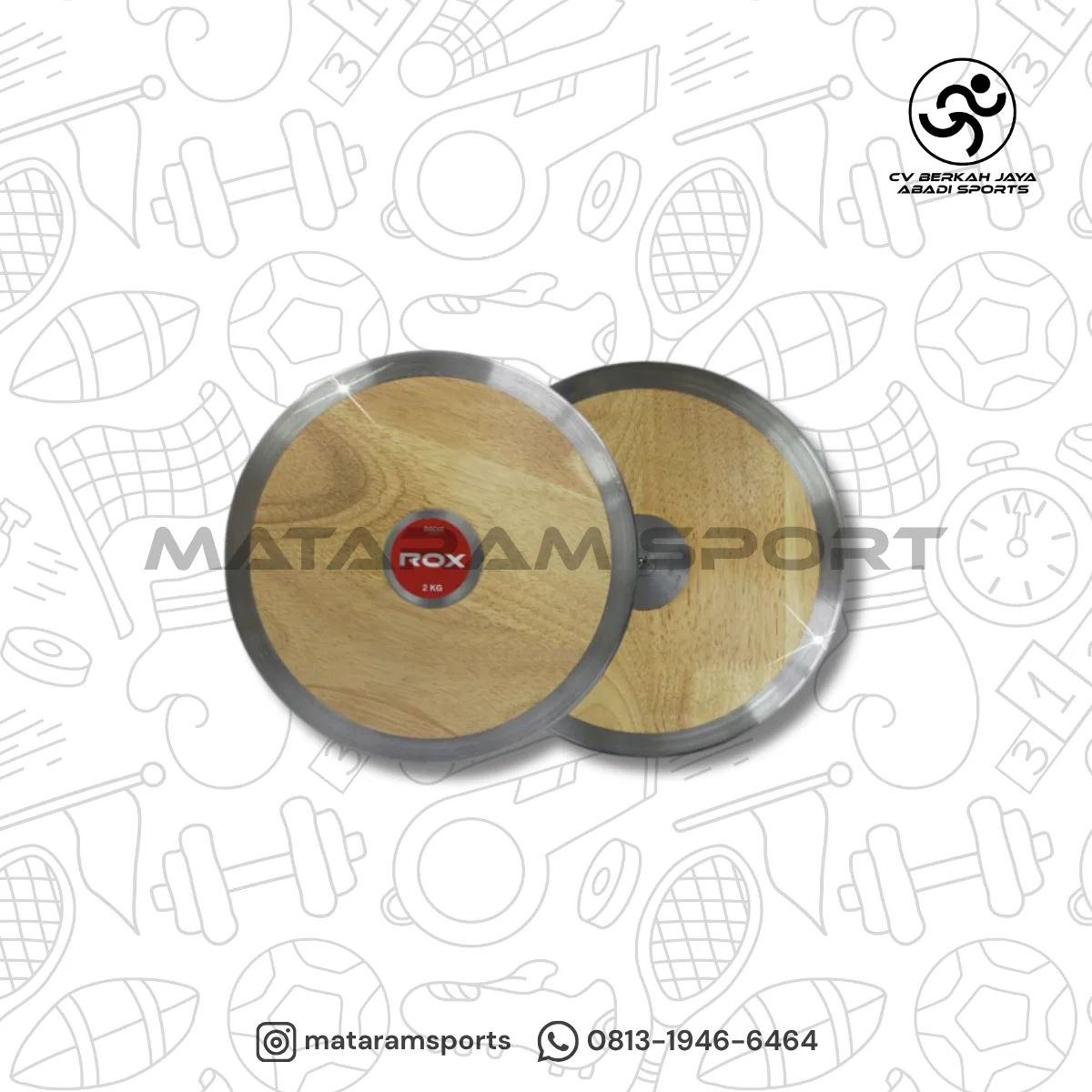 Lempar Cakram Kayu Discus Wood ROX