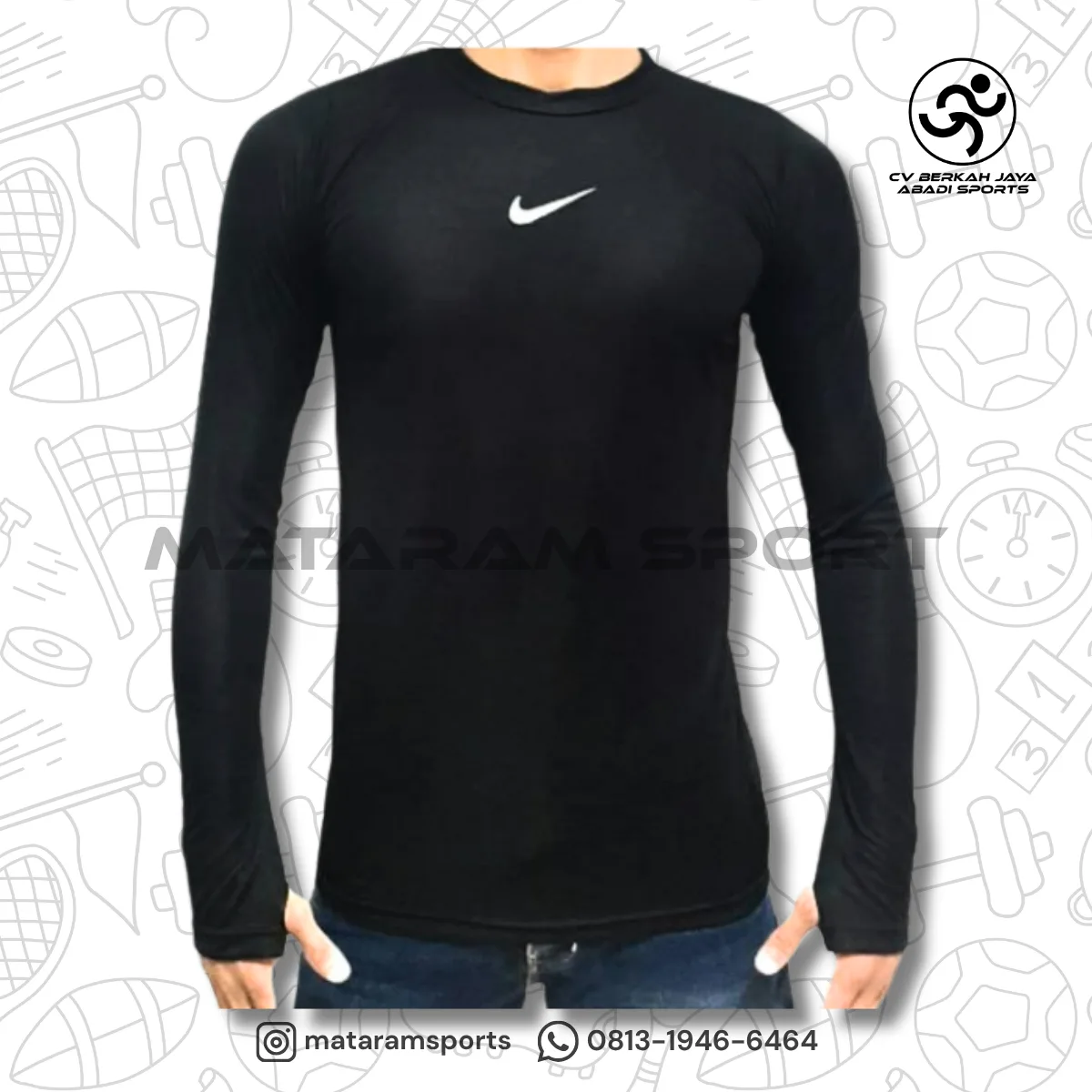 Manset/Baselayer Baju kaos Nike Lokal lengan panjang 2