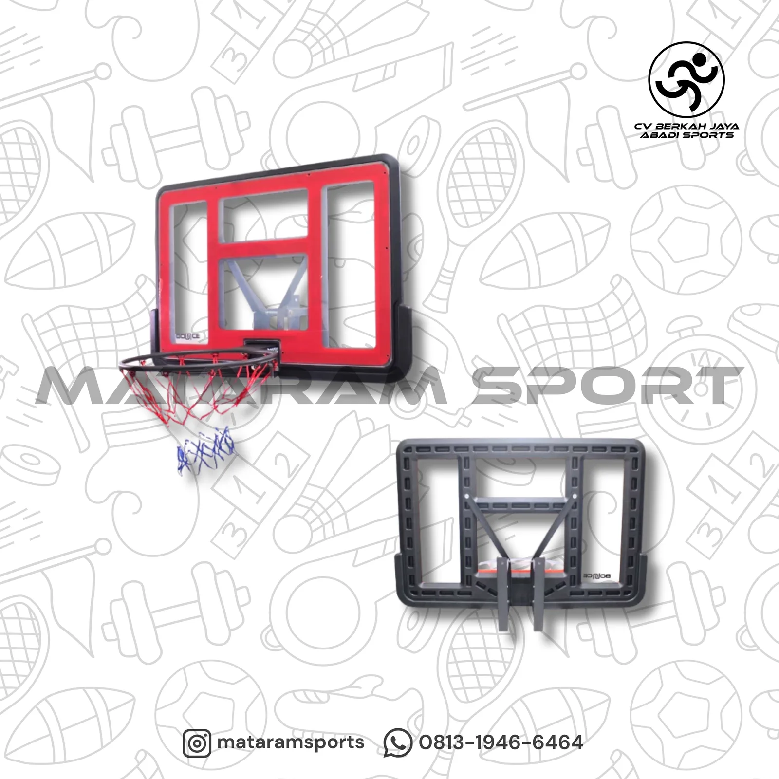 Papan Ring Basket Bounce Acrylic 2