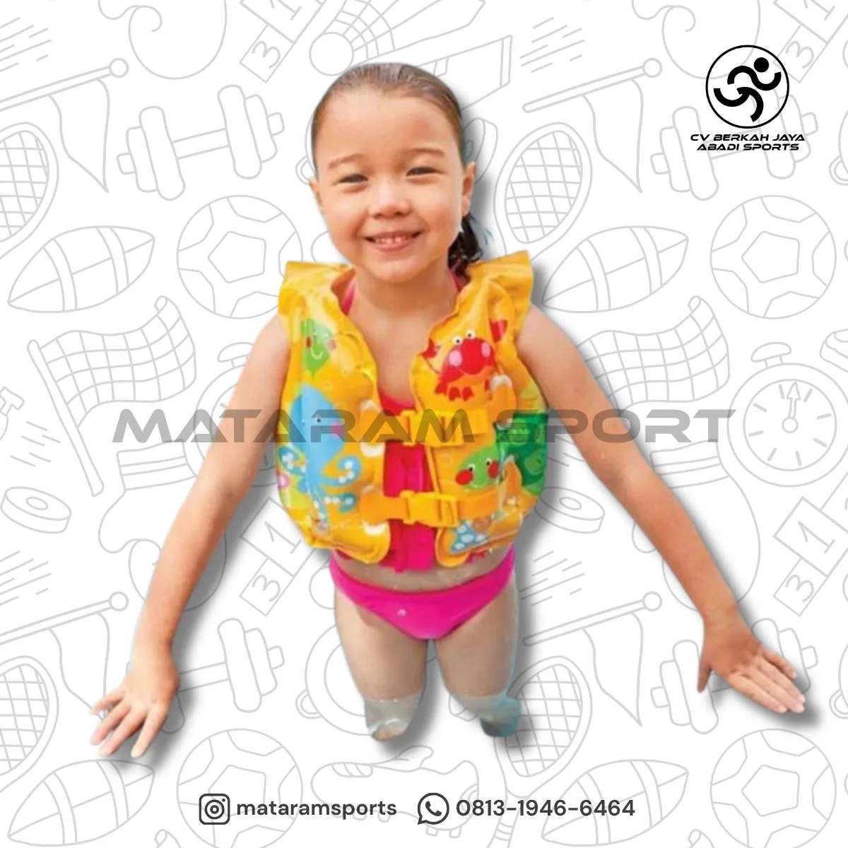 Pelampung Anak Rompi Renang INTEX Swim Vest Intex 59661 3
