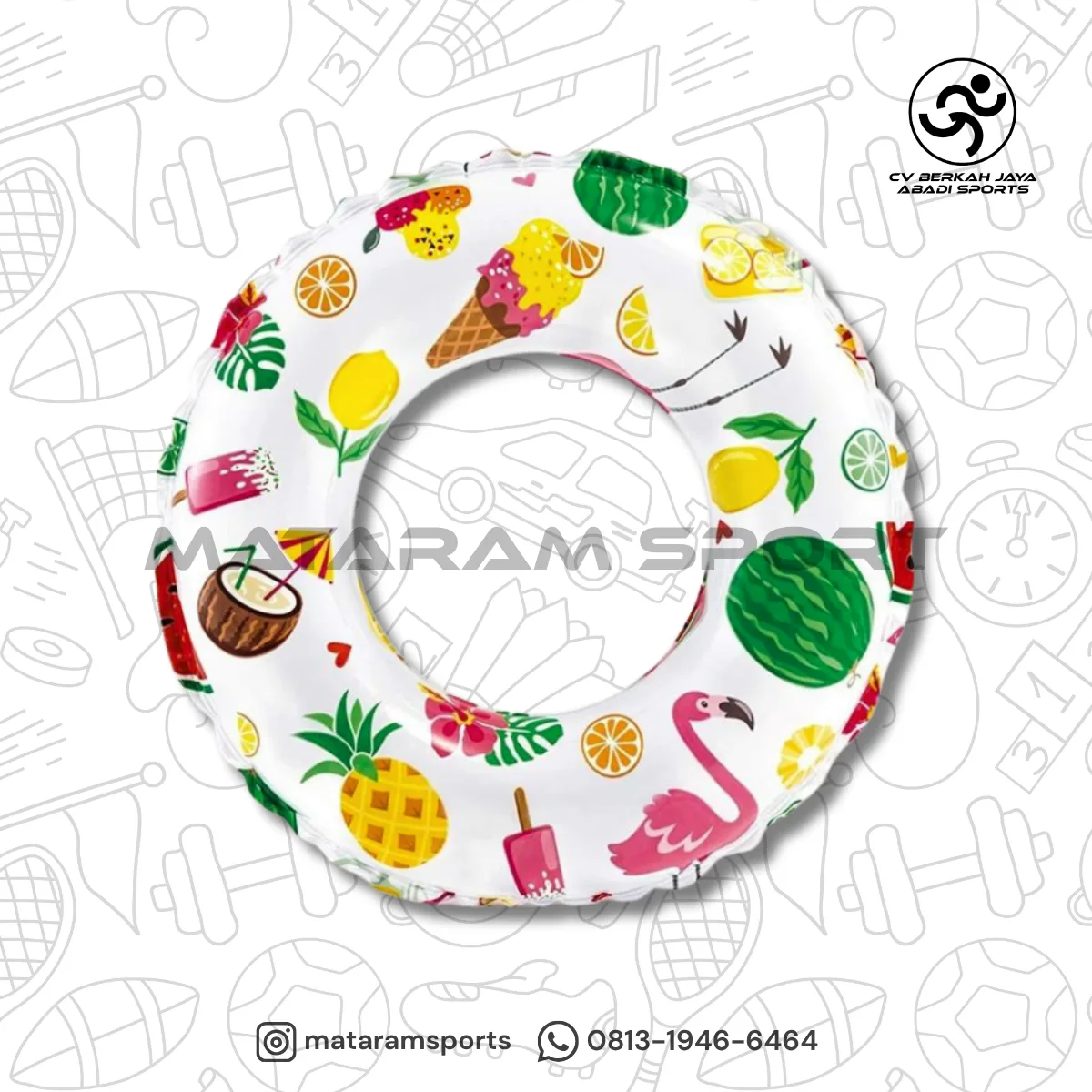 Pelampung Intex 59230 Ban Renang Lively Print Swim Rings 51cm 2