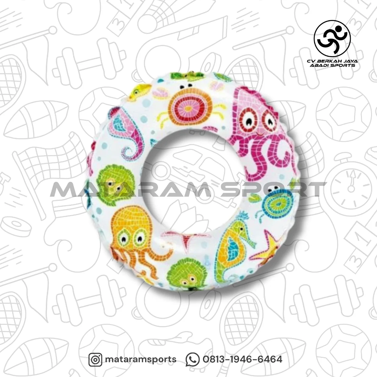 Pelampung Intex 59230 Ban Renang Lively Print Swim Rings 51cm 4