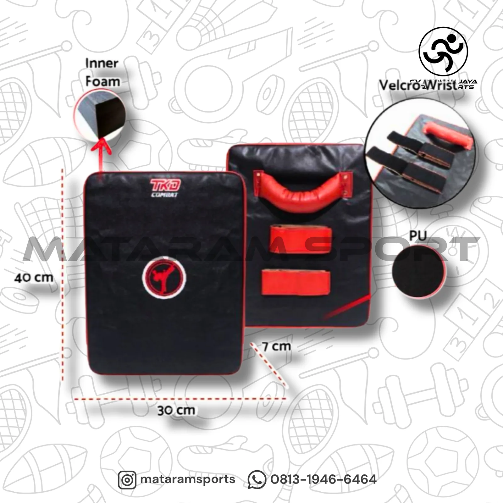 Punching Pad Kotak Target Tkd Combat 30x40