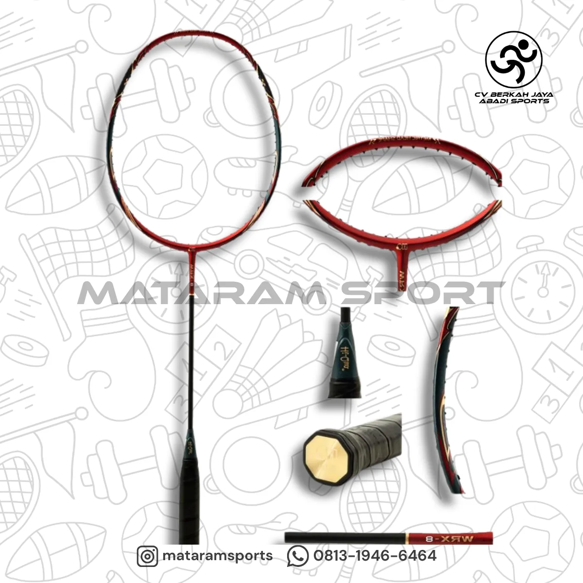 Raket Badminton Hi-Qua WRX-8 35 Lbs 3