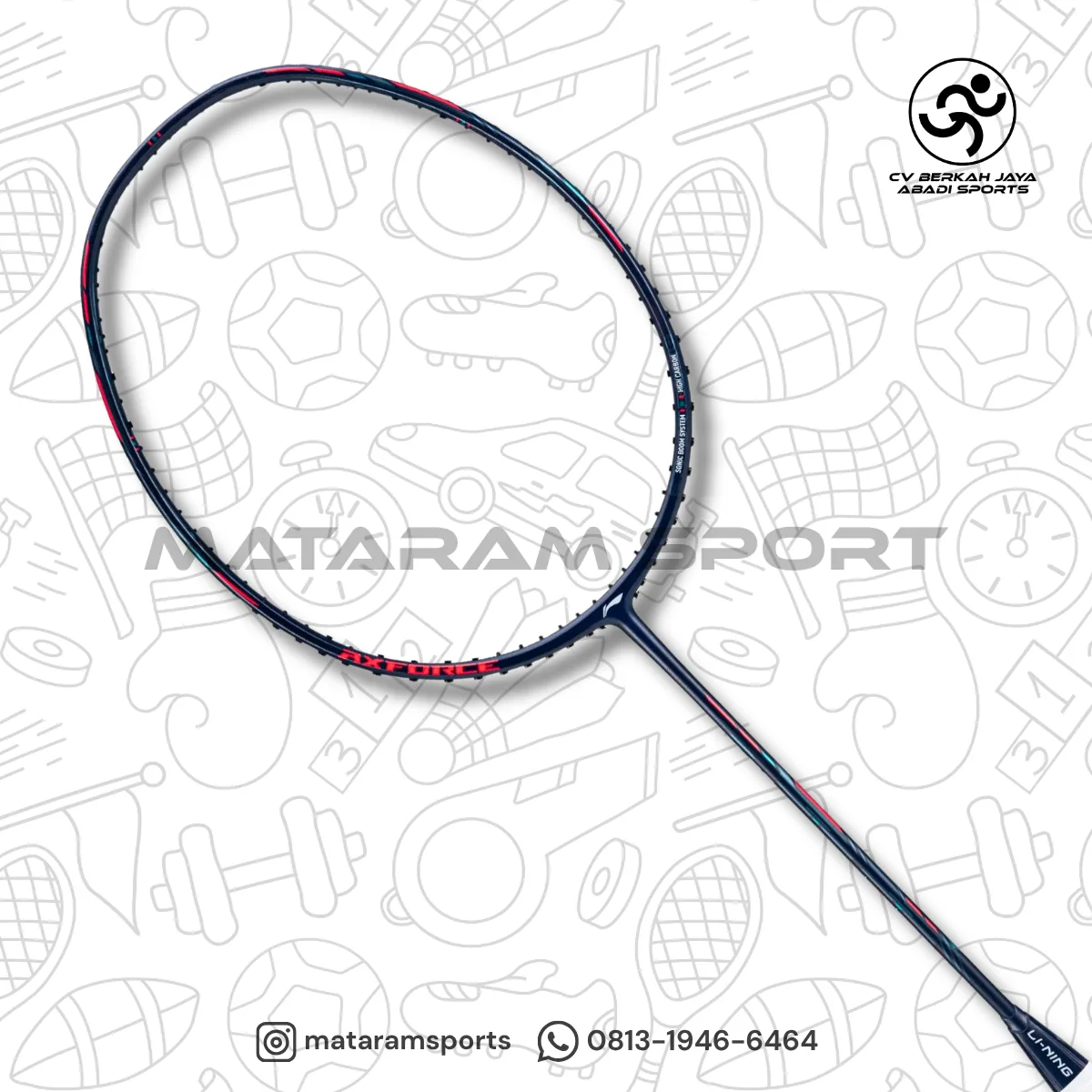 Raket Badminton LI-NING AxForce 30 - 4U Navy 2