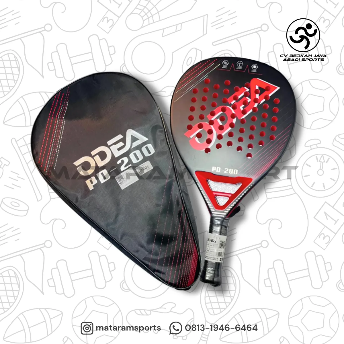 Raket Padel Odea Fiber PD-200