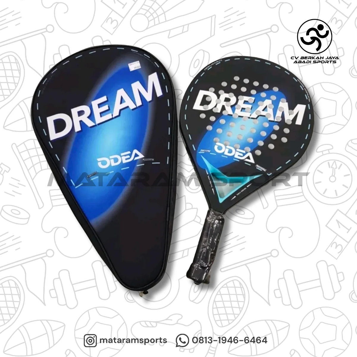 Raket Padel Tas Racket Padelball Fiber ODEA Dream