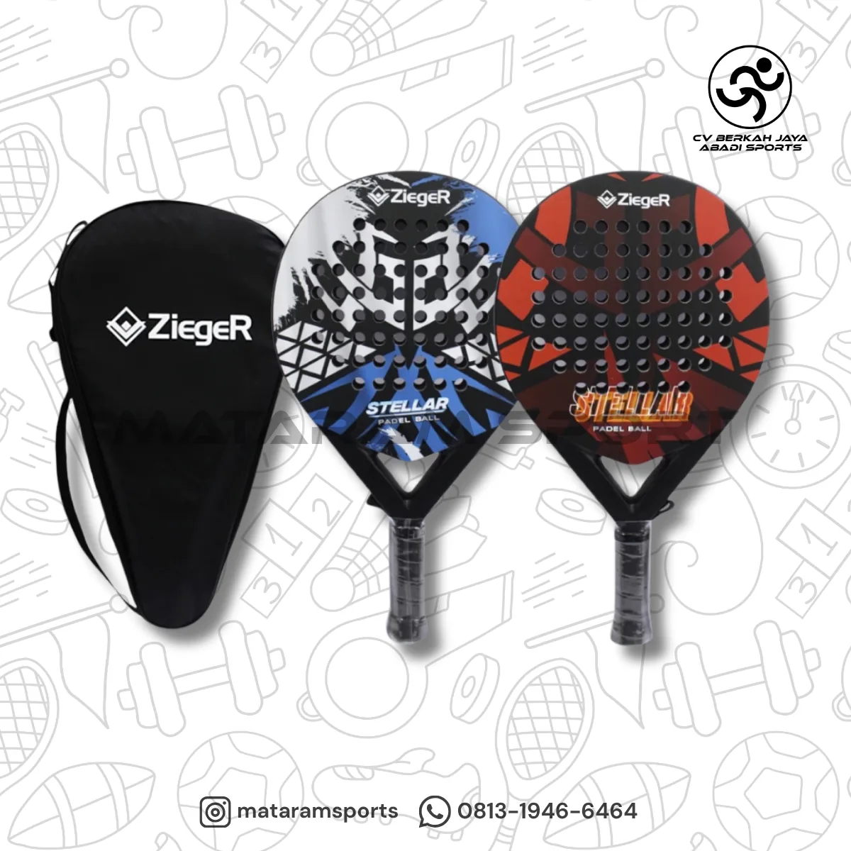 Raket Padelball Zieger Carbon Stellar