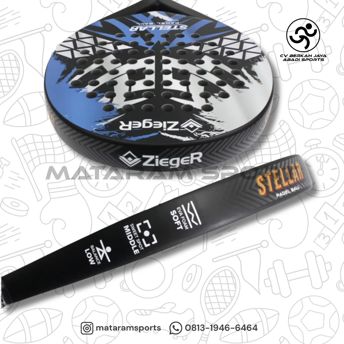 Raket Padelball Zieger Carbon Stellar 2