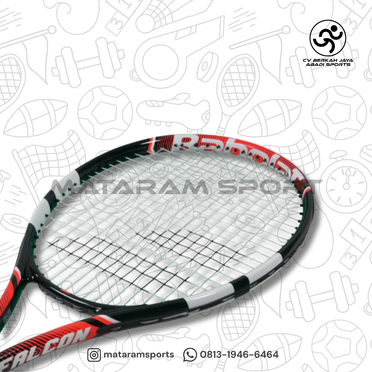 Raket Tenis Babolat Falcon S CV Black/Red 3