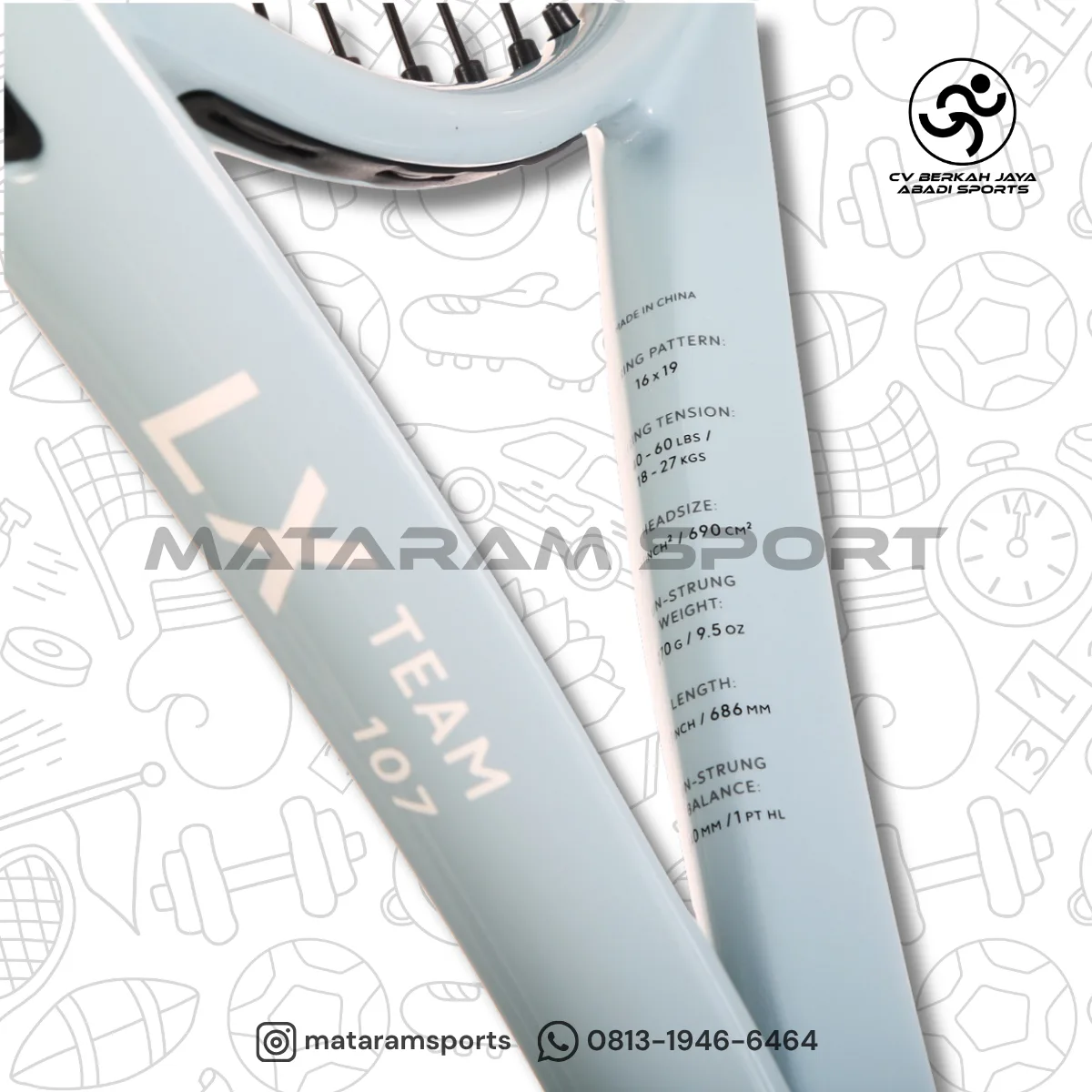 Raket Tenis DUNLOP LX TEAM 107 RACKET (270 GR) 5