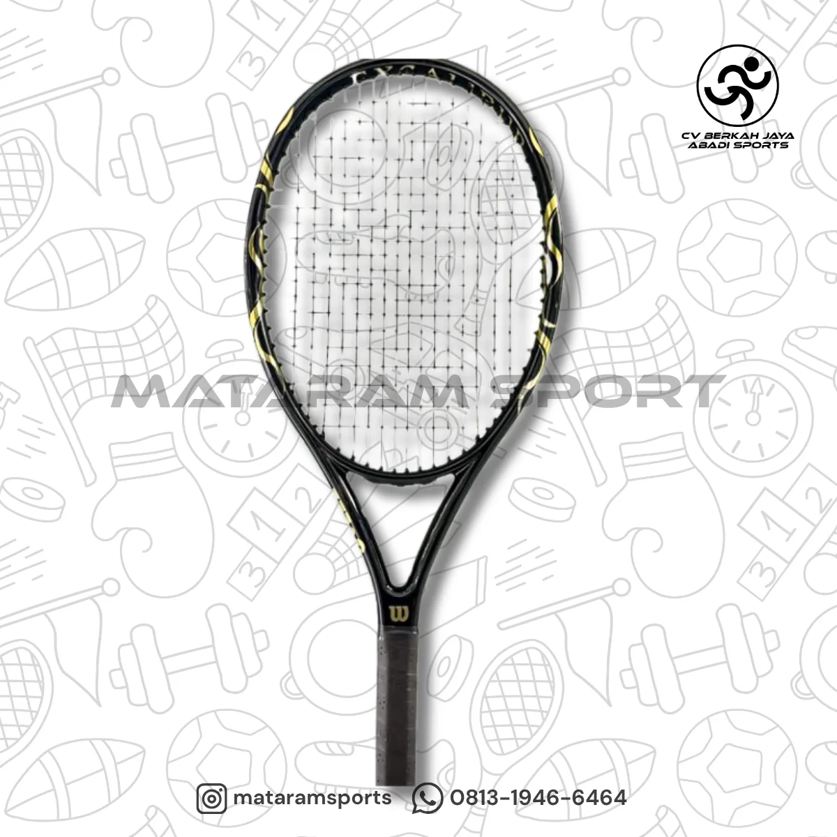 Raket Tenis Wilson Excalibur-Black/Gold