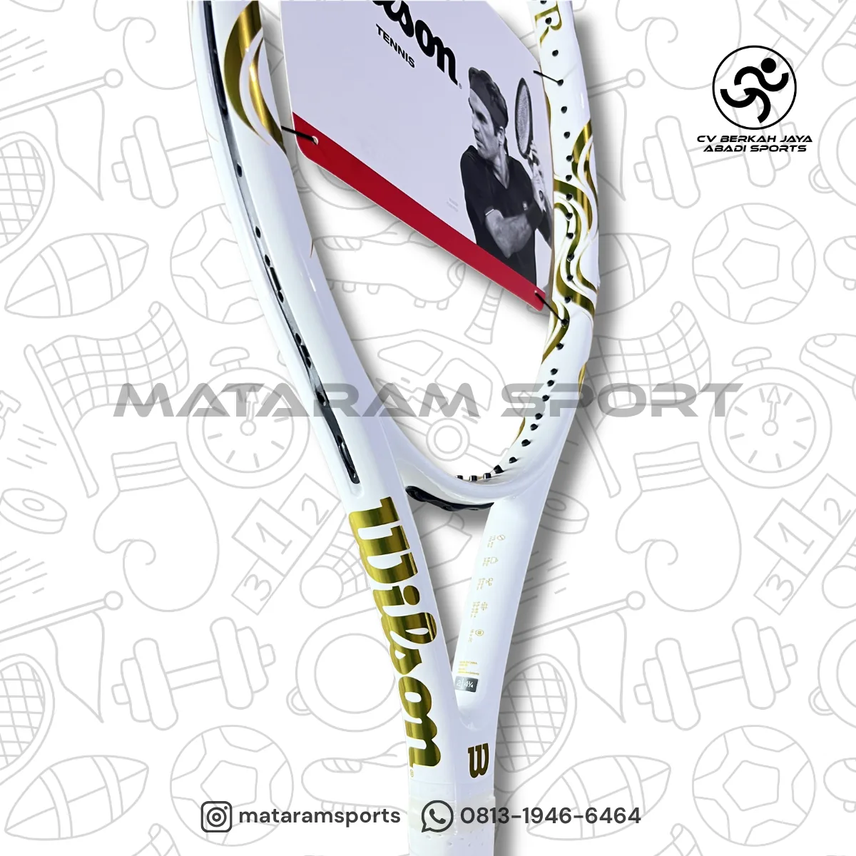 Raket Tenis Wilson Excalibur-White/Gold 3