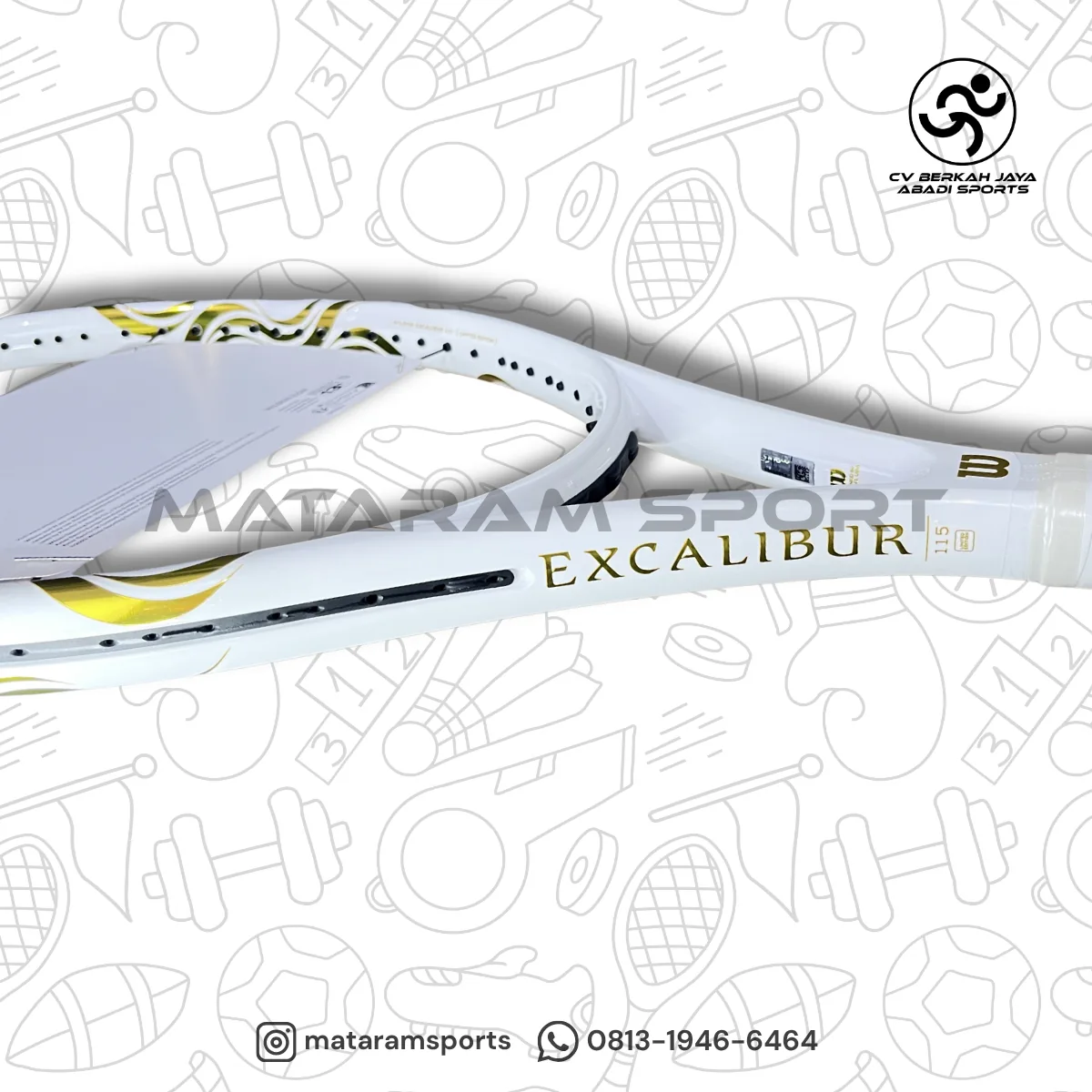 Raket Tenis Wilson Excalibur-White/Gold 4