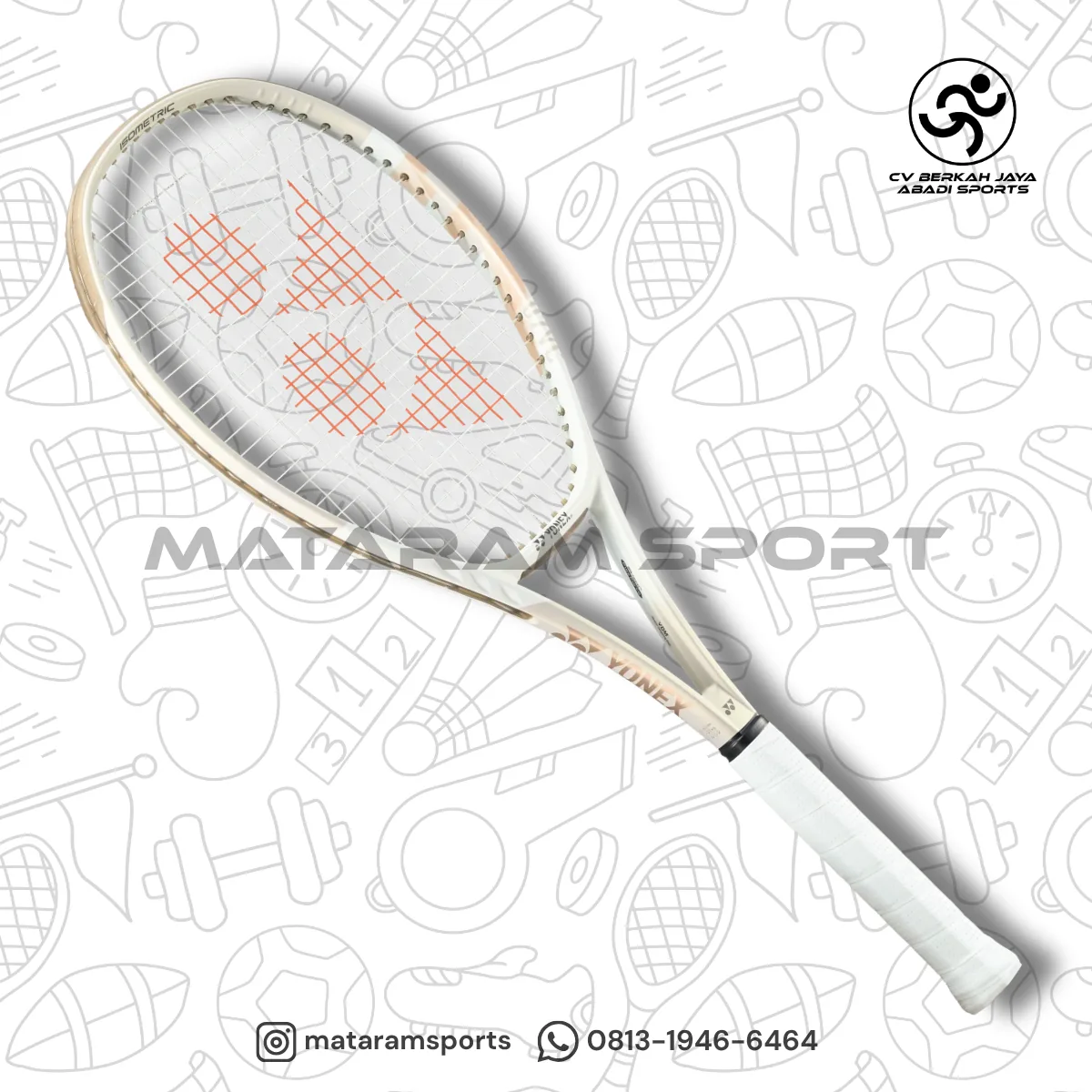 Raket Tenis Yonex V CORE 100 - WHITE GOLD 2