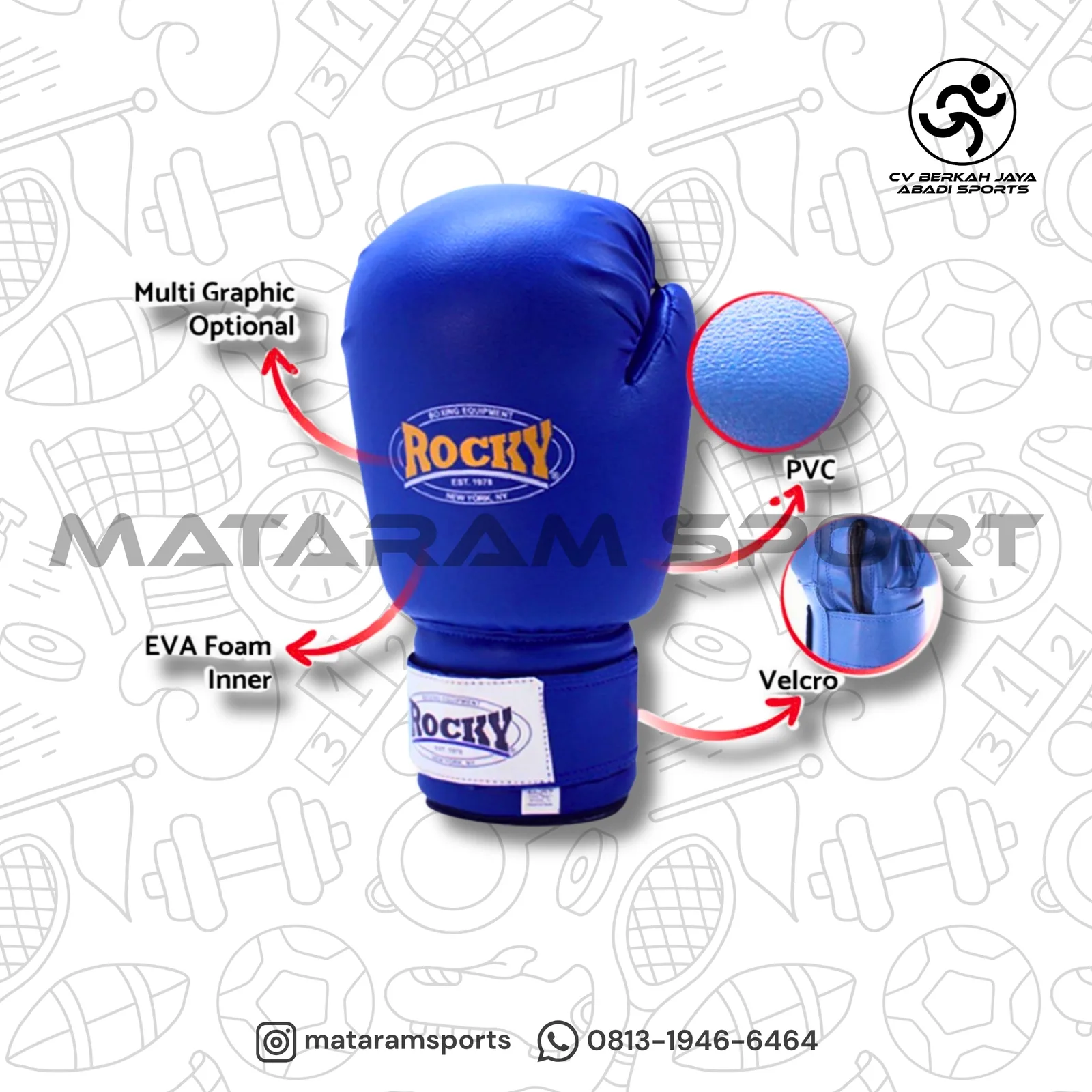 Sarung Tangan Boxing Rocky RBG 1503 2