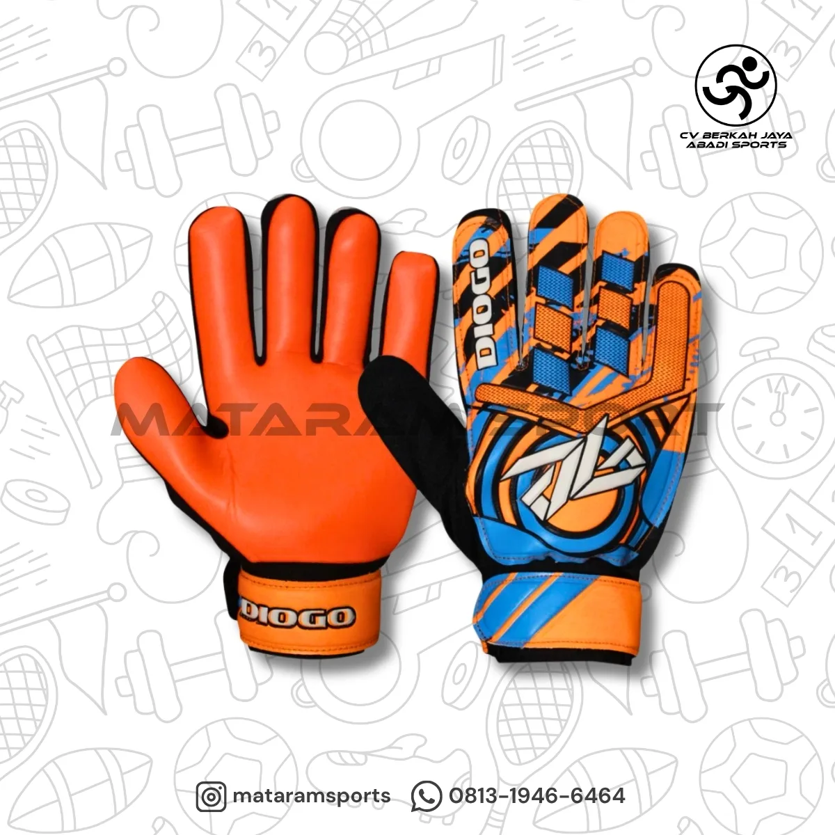 Sarung Tangan Kiper Diogo Boca - Non Tulang 3