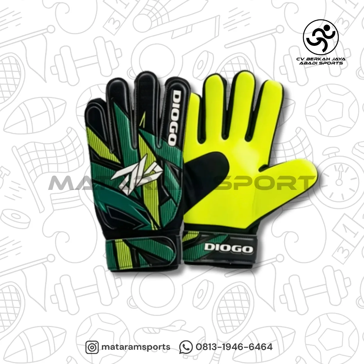 Sarung Tangan Kiper Diogo Boca - Non Tulang 5