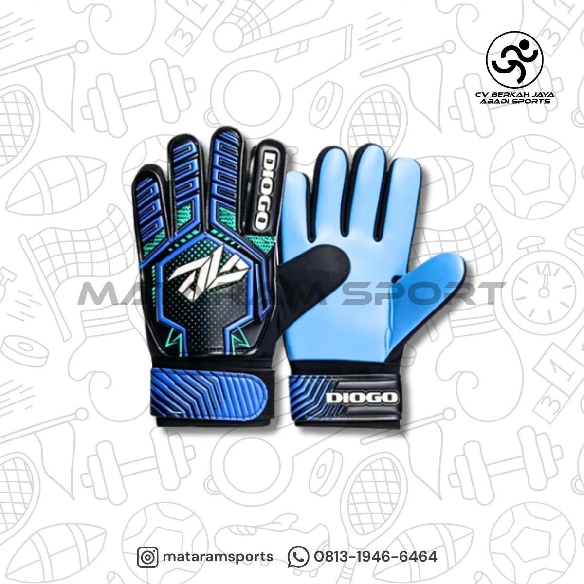 Sarung Tangan Kiper Diogo Boca - Non Tulang 7