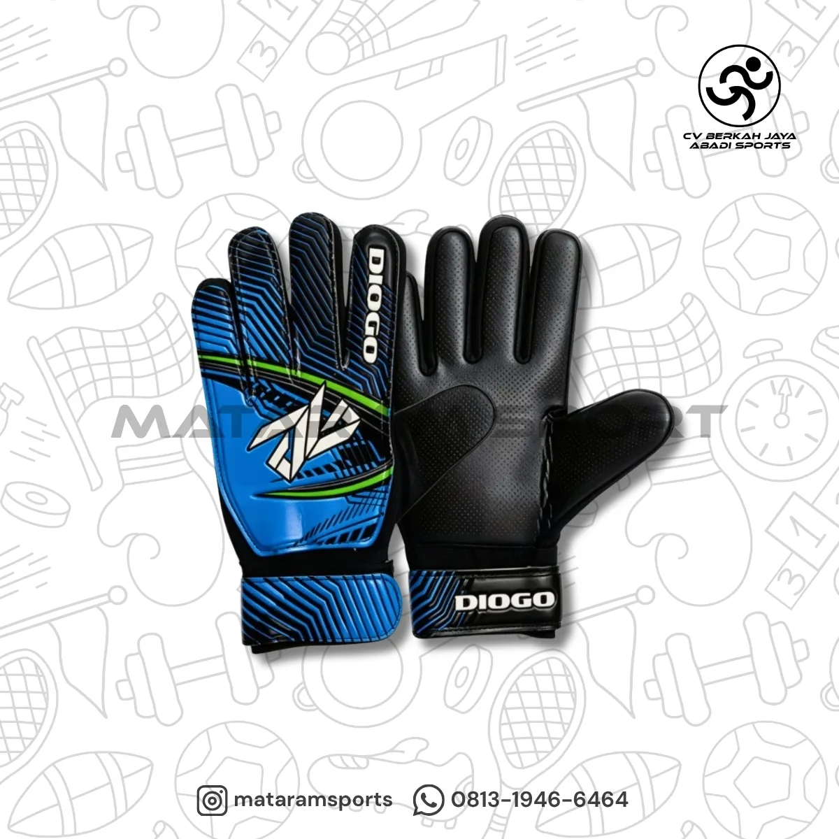 Sarung Tangan Kiper Diogo Boca - Non Tulang 6