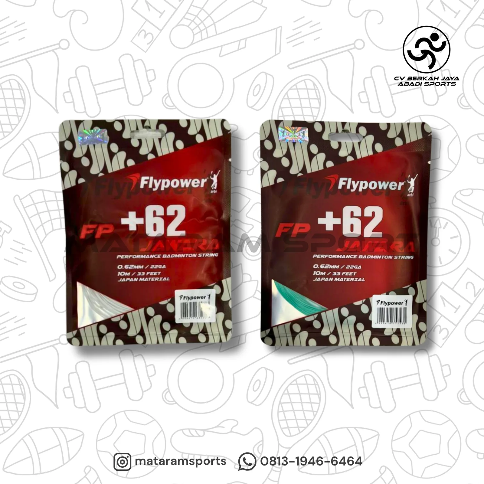 Senar Badminton Flypower FP +62 Jawara