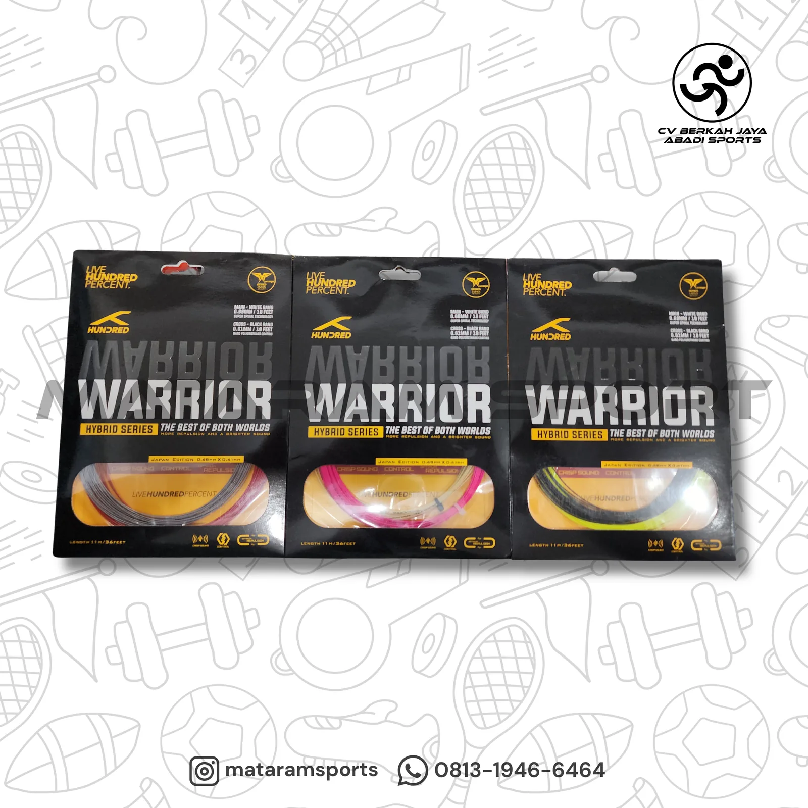 Senar Badminton Hundred Warior Hybrid Series