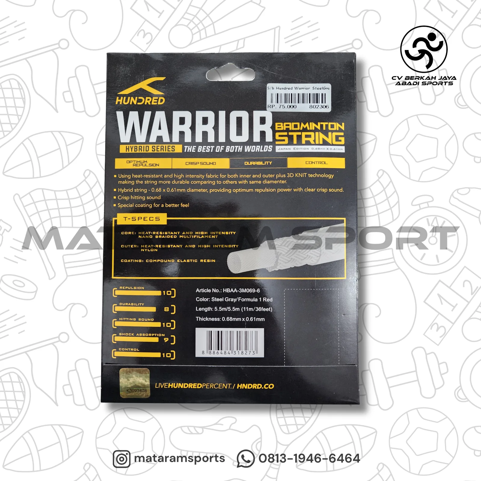 Senar Badminton Hundred Warior Hybrid Series 2