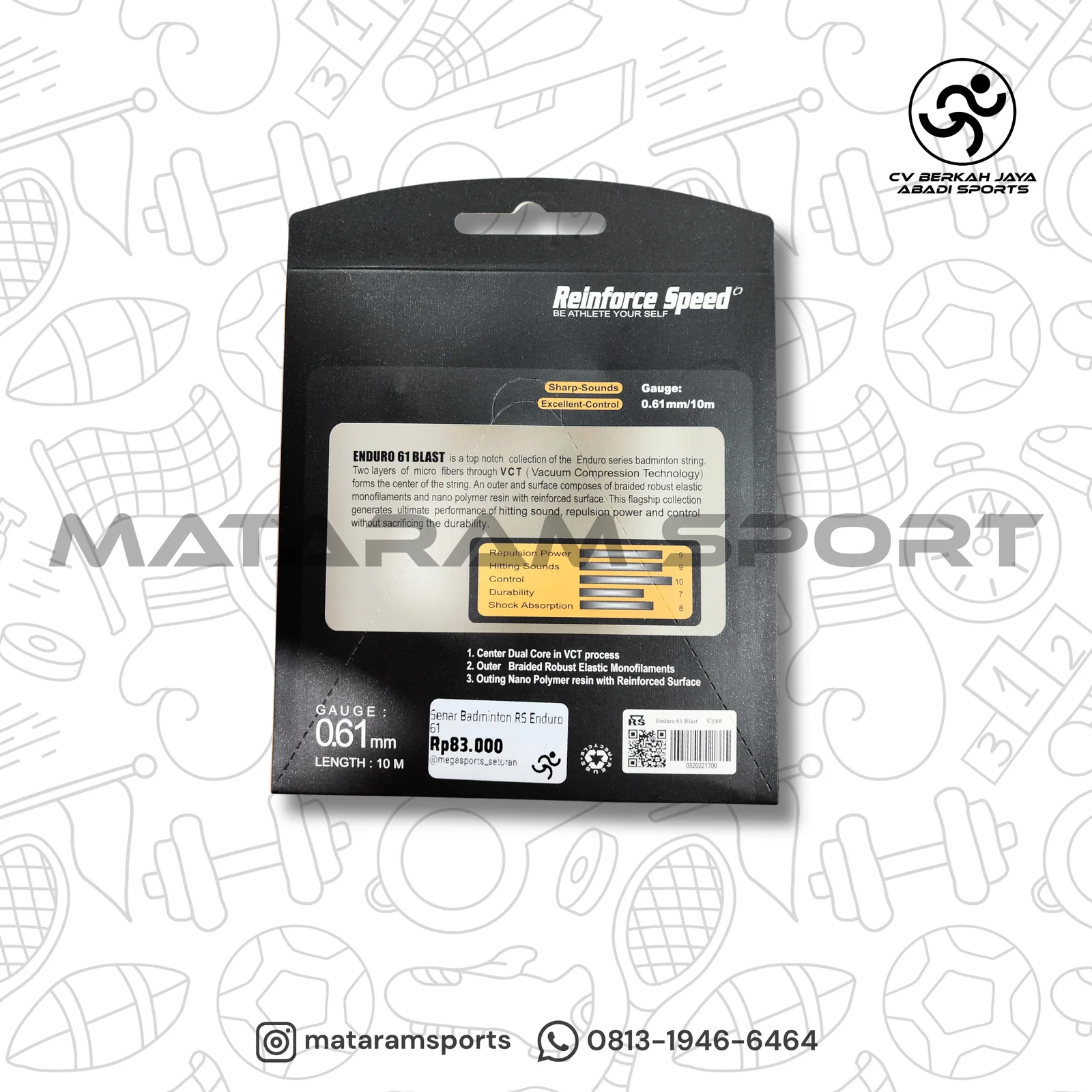 Senar Badminton Reinforce Speed Enduro 61 Blast 2