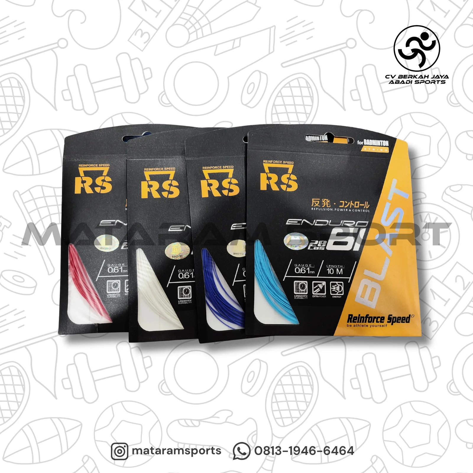 Senar Badminton Reinforce Speed Enduro 61 Blast