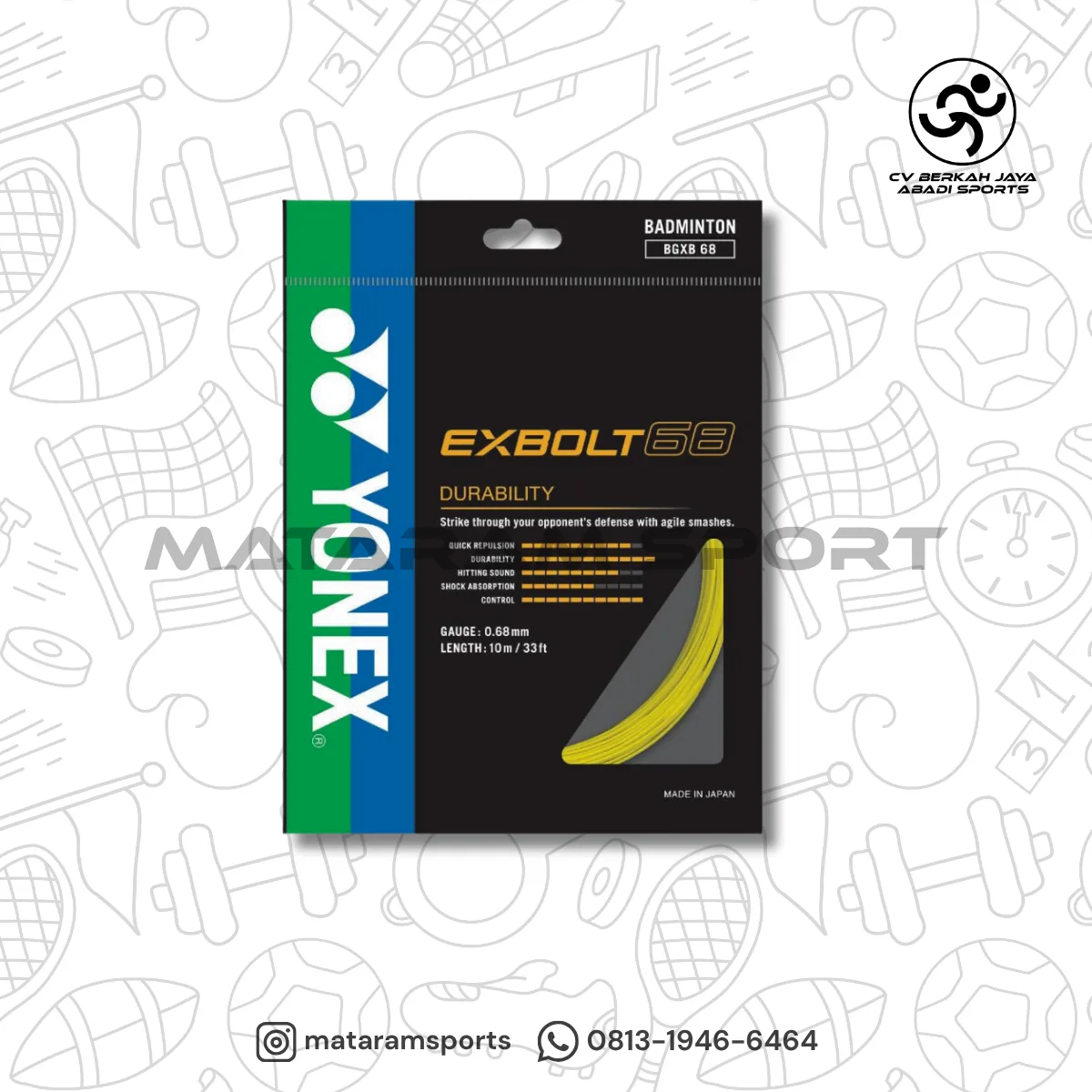 Senar Badminton Yonex Exbolt 68 2
