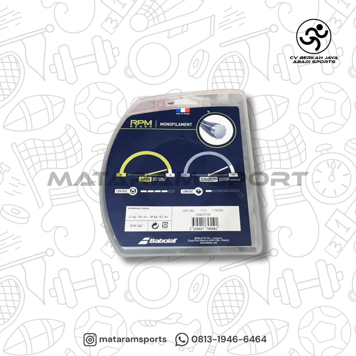 Senar Tenis Babolat RPM ROUGH SPIN MAX 17 2