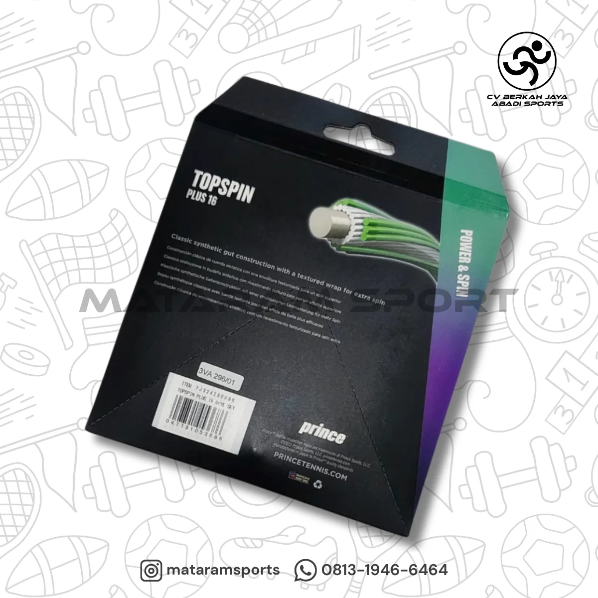 Senar Tenis Prince TopSpin Plus 16 4