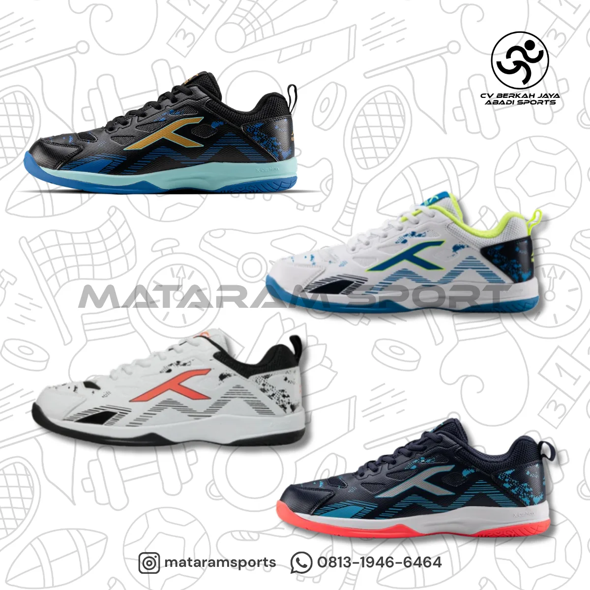 Sepatu Badminton Hundred Razor