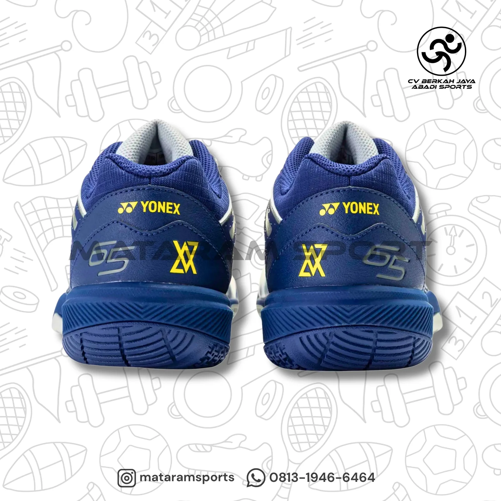 Sepatu Badminton Yonex Power Cushion 65 Z VA Men Silver / Navy 5