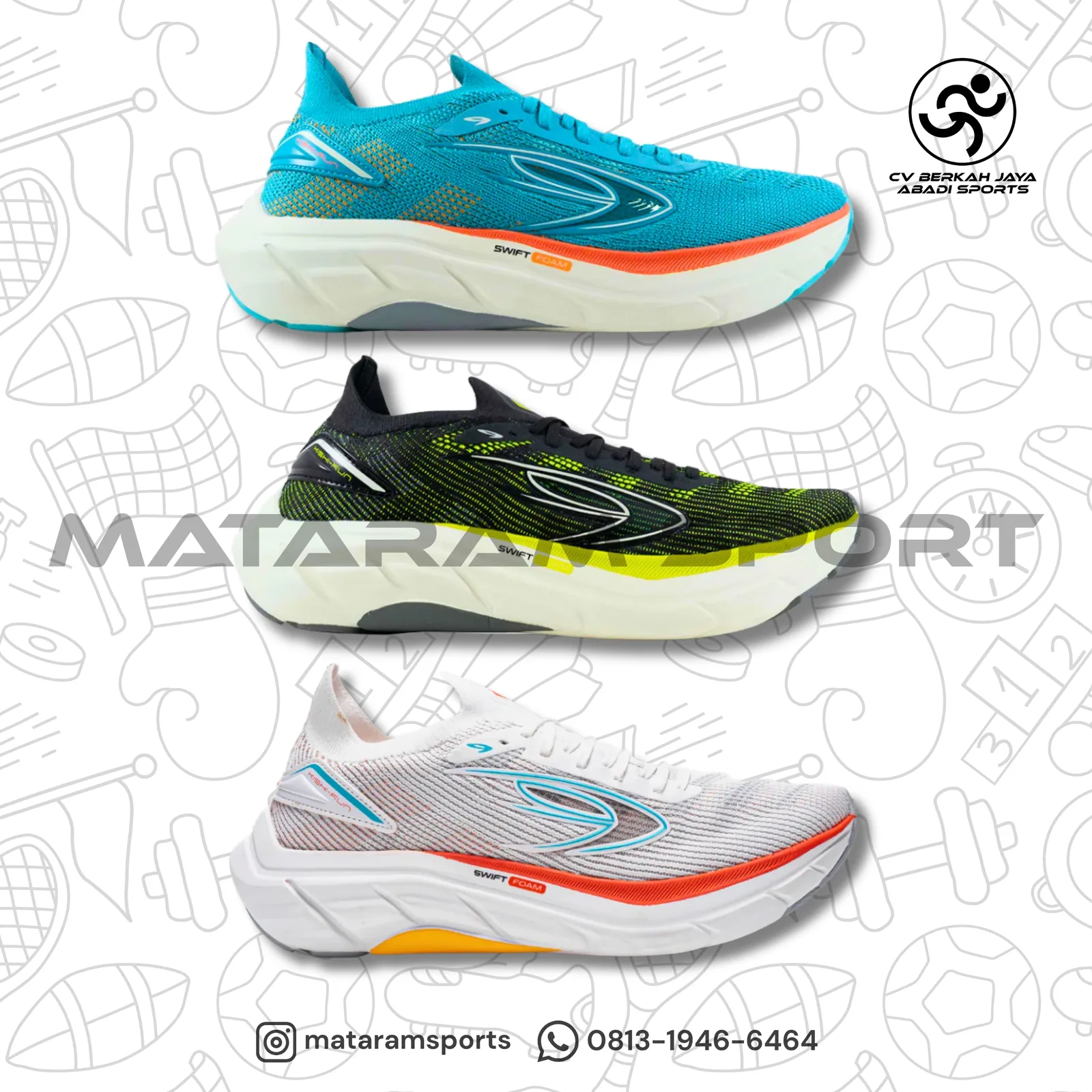 Sepatu Running Nineten 910 Kishi Run 2.0