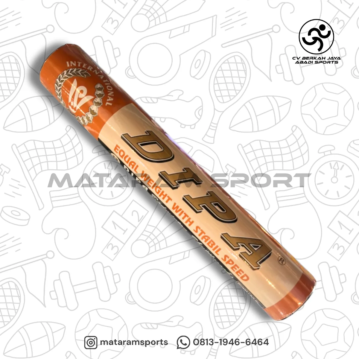 Shuttlecock Lancip Dipa Solo Orange (Buatan Lokal)