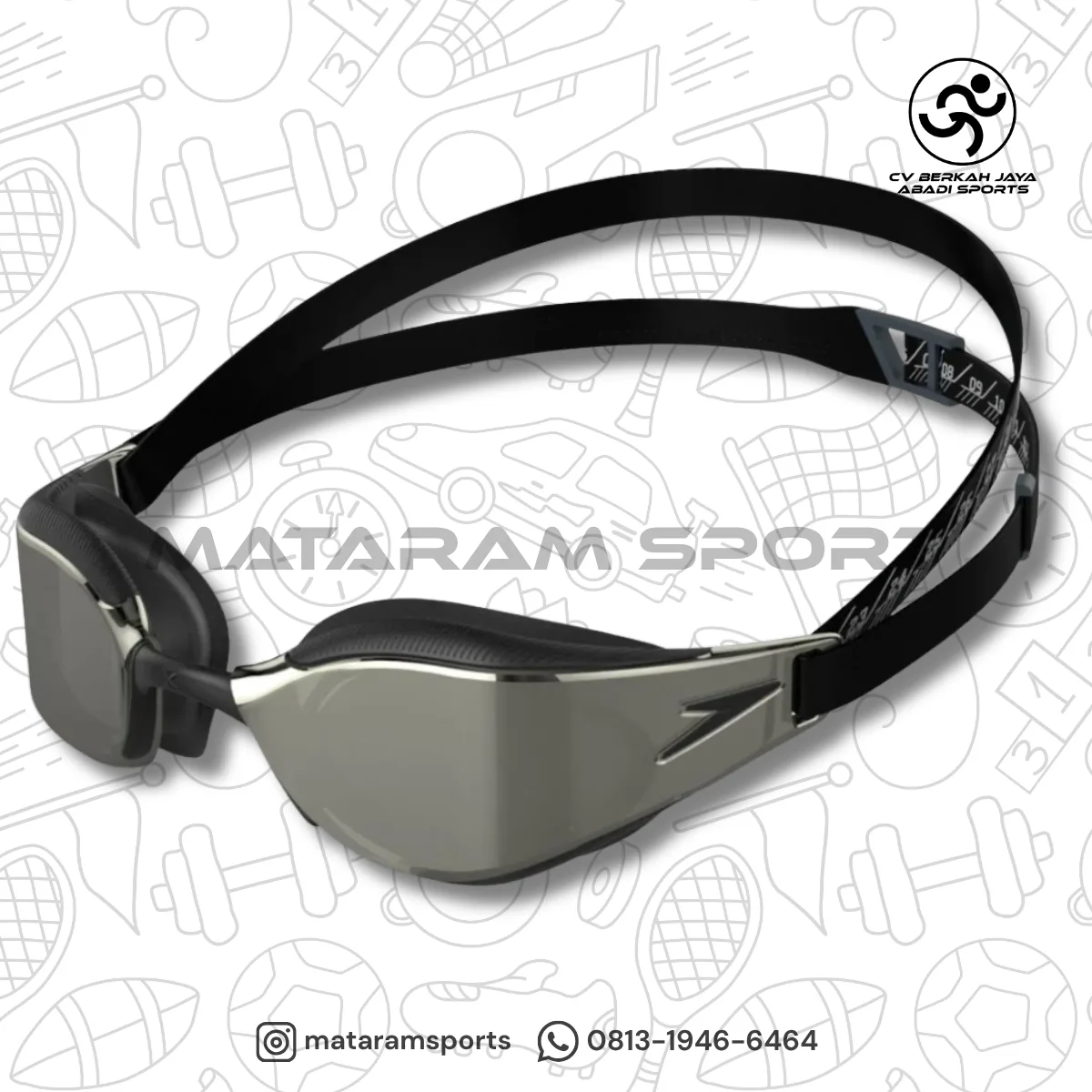Speedo Fastskin Hyper Elite Mirrored Black Silver