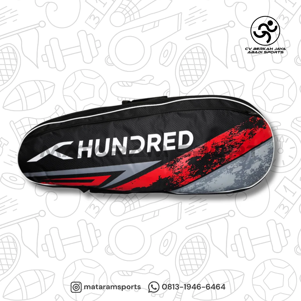 Tas Raket Badminton Hundred Type HBCC-2M100 5
