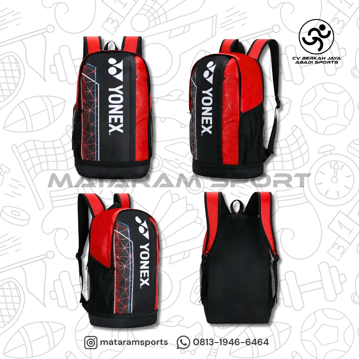 Tas Ransel Badminton / Bulu tangkis Yonex Backpack ACE 2 Series 0512 6