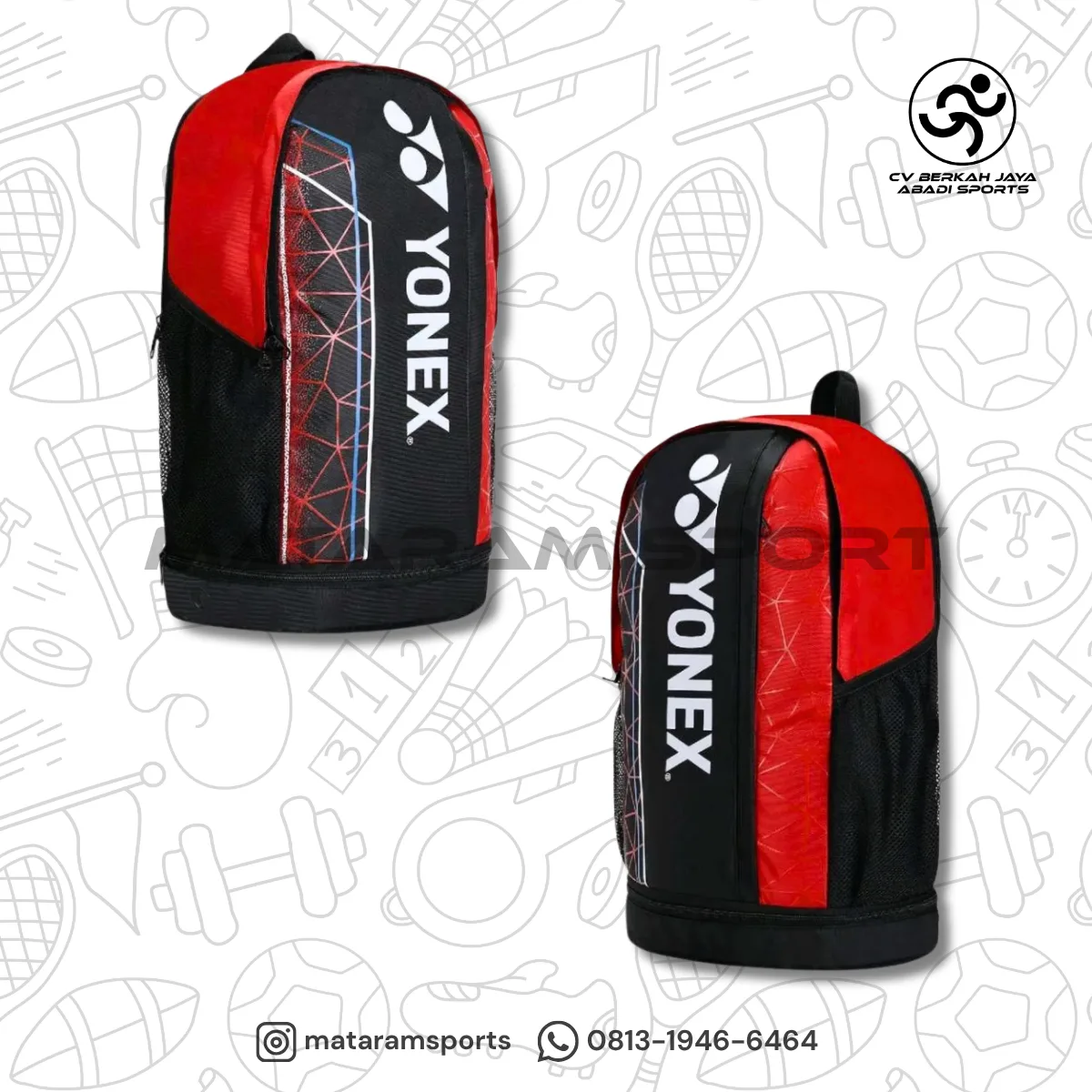 Tas Ransel Badminton / Bulu tangkis Yonex Backpack ACE 2 Series 0512 7