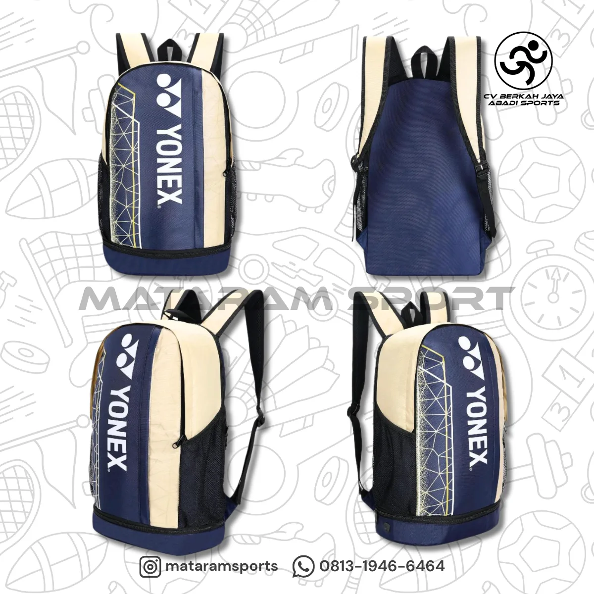 Tas Ransel Badminton / Bulu tangkis Yonex Backpack ACE 2 Series 0512 3