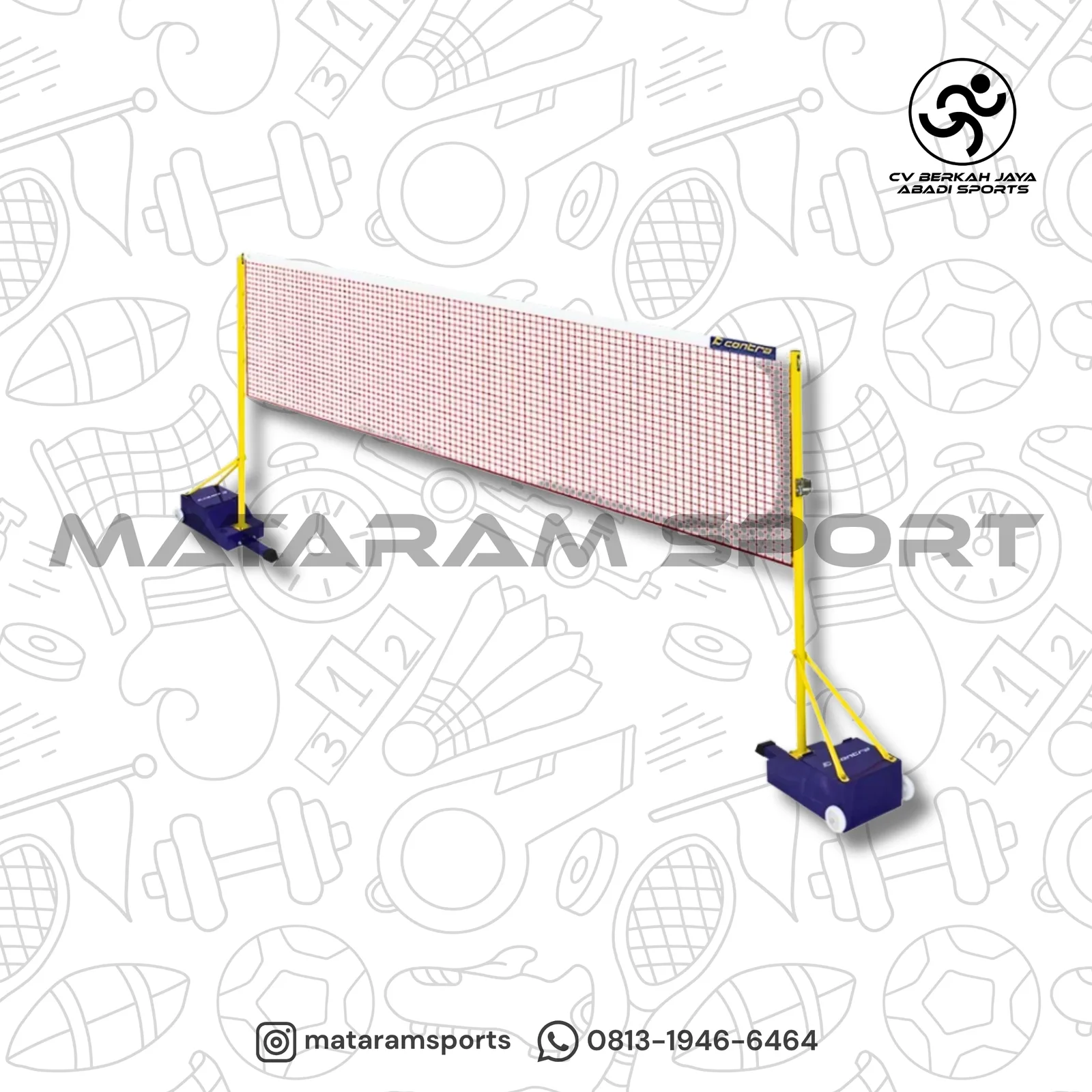Tiang + Net Badminton Portable Contra BPP 09