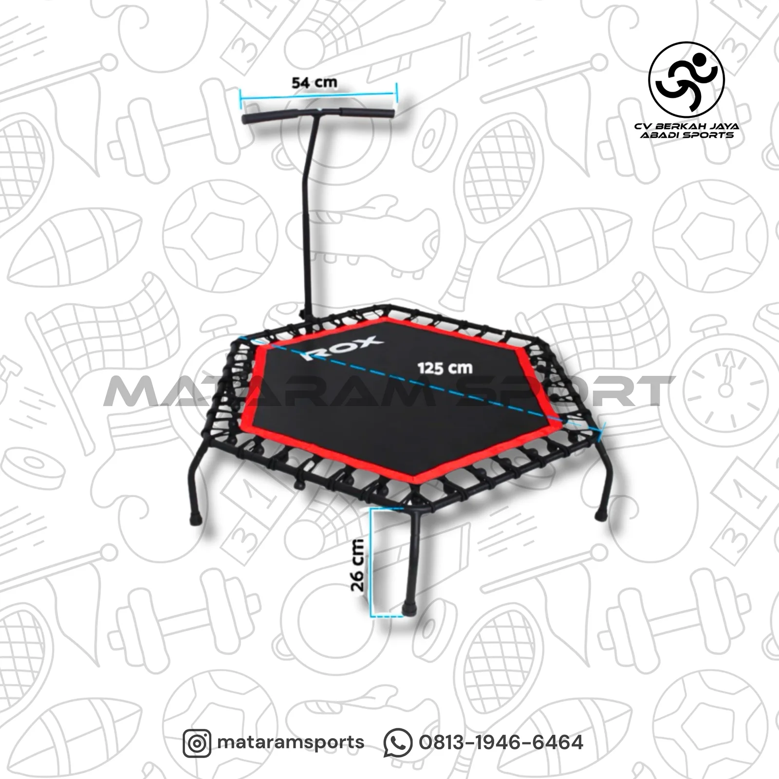 Trampoline ROX Hexa TRH-06 48 Inch With Handle