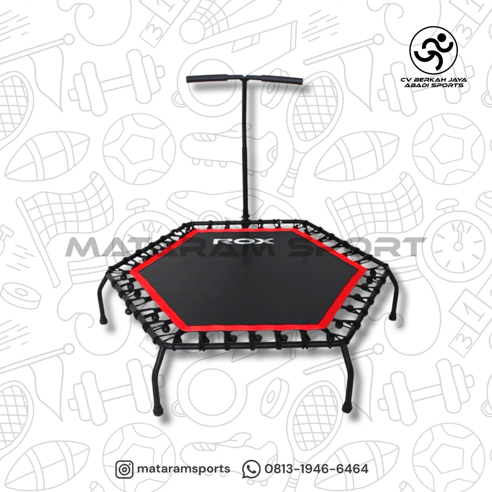 Trampoline ROX Hexa TRH-06 48 Inch With Handle 2