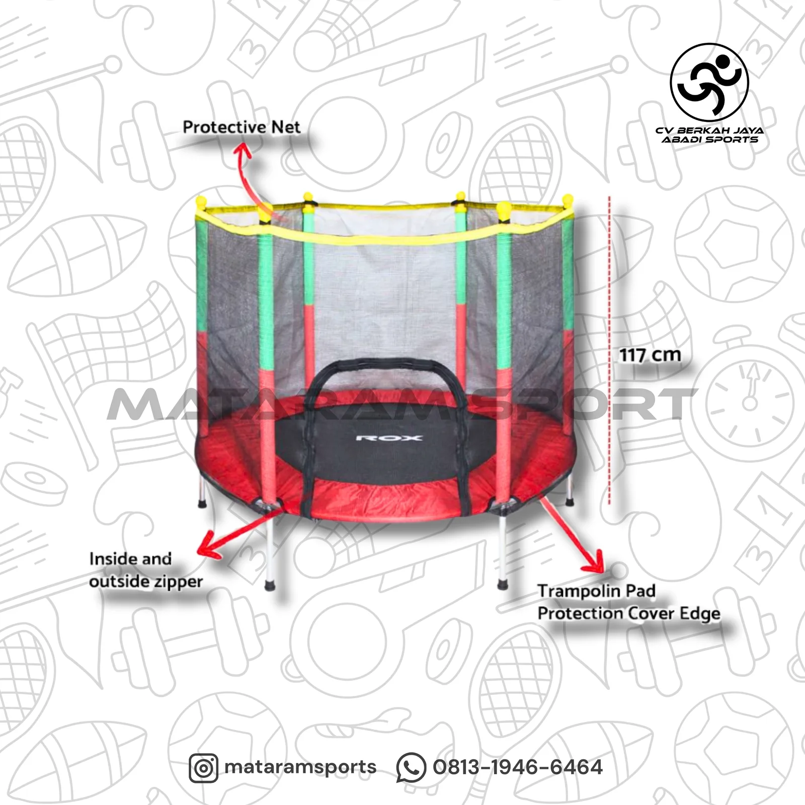 Trampoline Trampolin jaring 55inc ROX